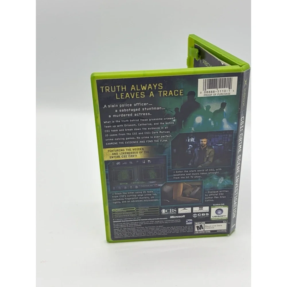 CSI: Crime Scene Investigation‎ Original Xbox Game CIB COMPLETE & TESTED